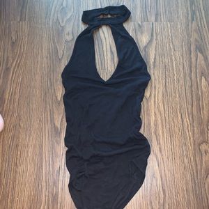 Choker Plunge Ribbed Bodysuit